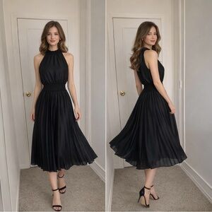 Black Pleated Dress NWOT